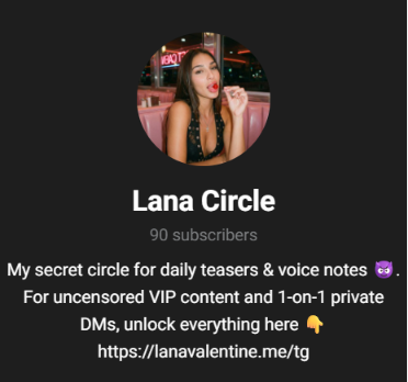 Lana Valentine Telegram